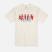 T-shirt Beige - Double Red Logo