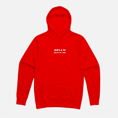Hoodie Red - Seven Soft Logo