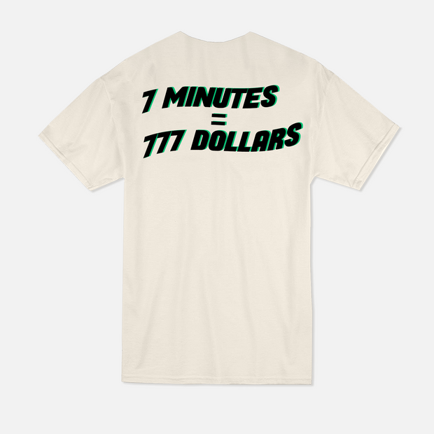 T-shirt Beige - 7 minutes = 777 Dollars