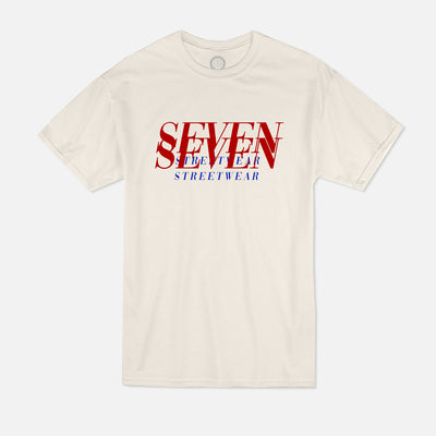 T-shirt Beige - Double Red Logo