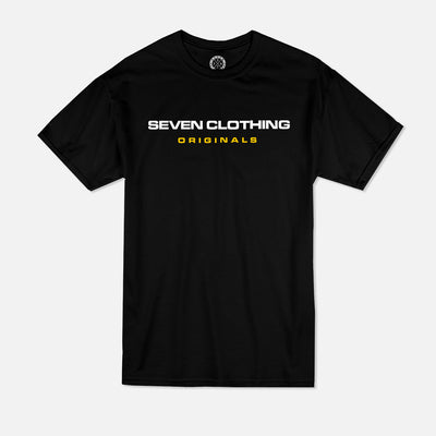 T-shirt Noir - SEVEN ORIGINALS Yellow édition