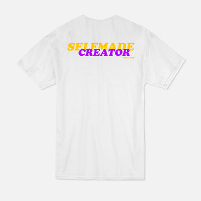 T-shirt Blanc - SELFMADE CREATOR